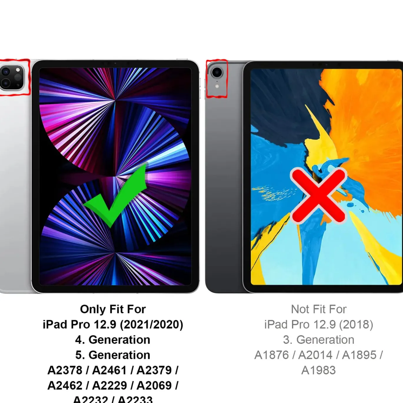 12,9" iPad Pro (3.–5. Gen.) - Panzerglas gehärtet für Display
