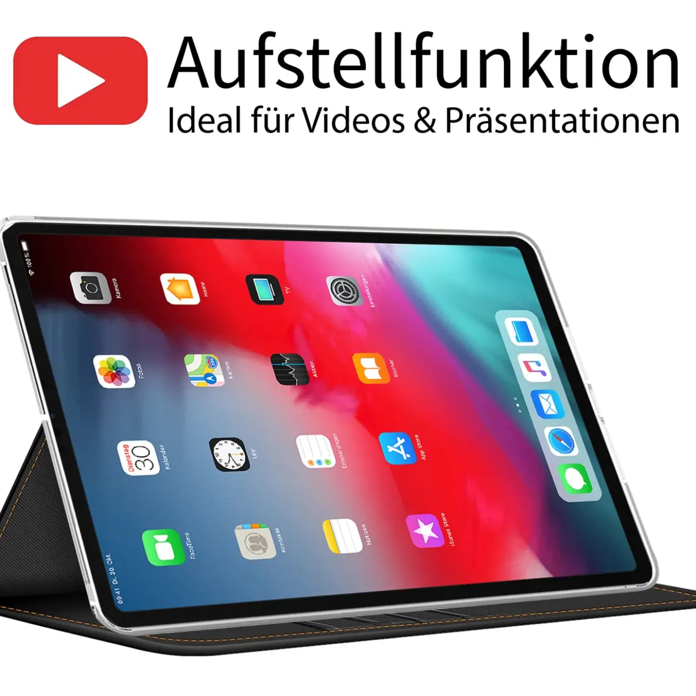 12,9" iPad Pro (3.–5. Gen.) - Tablet Klapphülle im Jeanslook