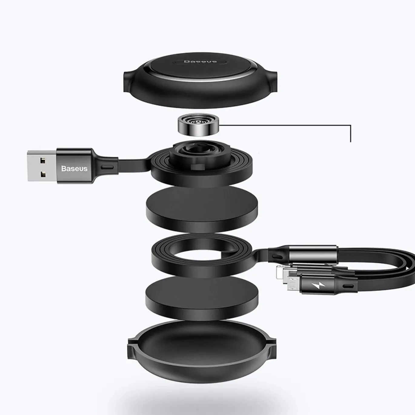 Baseus USB Kabel - CAMLT-JH01 - 3in1 - Schwarz