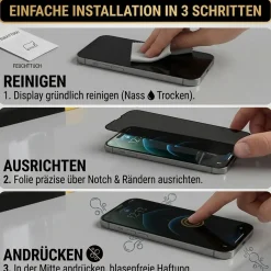 Blickschutzfolie für iPhone 17 - Premium Sichtschutz & Panzerglas