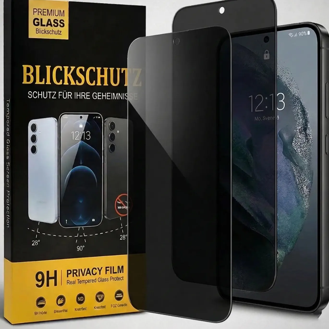 Blickschutzfolie für Samsung Galaxy A13 4G - Premium Sichtschutz & Panzerglas