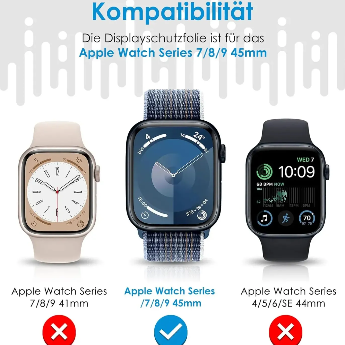 2er Set Schutzfolien - Apple Watch