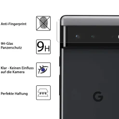 Google Pixel 6 - 9H Displayschutzfolie 2x Display & Kamera