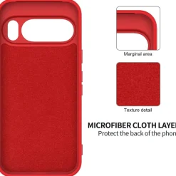 Google Pixel 10 - Silikon Case mit Mikrofaser-Innenseite