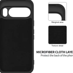 Google Pixel 10 - Silikon Case mit Mikrofaser-Innenseite