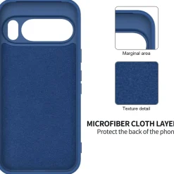 Google Pixel 10 - Silikon Case mit Mikrofaser-Innenseite