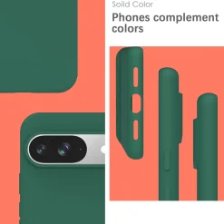 Google Pixel 9 - Silikon Case mit Mikrofaser-Innenseite