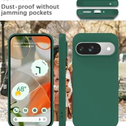 Google Pixel 9 - Silikon Case mit Mikrofaser-Innenseite