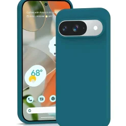 Google Pixel 9 - Silikon Case mit Mikrofaser-Innenseite