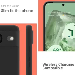 Google Pixel 8 - Silikon Case mit Mikrofaser-Innenseite