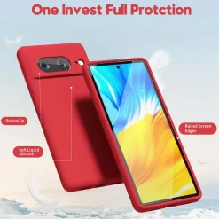 Google Pixel 8 - Silikon Case mit Mikrofaser-Innenseite