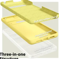 Google Pixel 8 - Silikon Case mit Mikrofaser-Innenseite