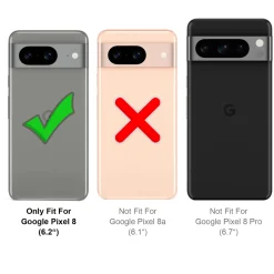 Google Pixel 8 - Silikon Case mit Mikrofaser-Innenseite