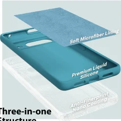 Google Pixel 8 - Silikon Case mit Mikrofaser-Innenseite