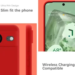 Google Pixel 8 - Silikon Case mit Mikrofaser-Innenseite
