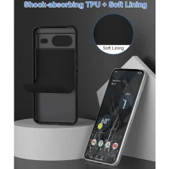 Google Pixel 8 - Slim Silikon Backcover Schwarz