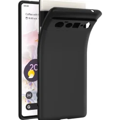 Google Pixel 6 - Slim Silikon Backcover Schwarz