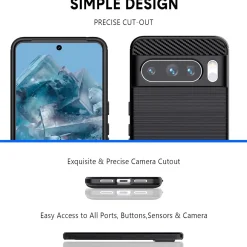 Google Pixel 8 Pro - Carbon Case Hülle, stoßfest