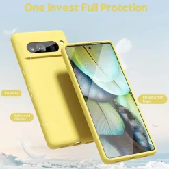 Google Pixel 8 Pro - Silikon Case mit Mikrofaser-Innenseite