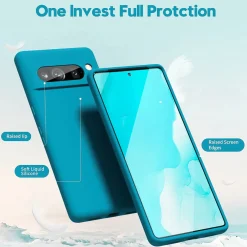 Google Pixel 8 Pro - Silikon Case mit Mikrofaser-Innenseite