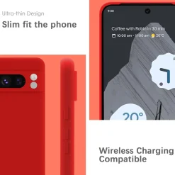 Google Pixel 8 Pro - Silikon Case mit Mikrofaser-Innenseite