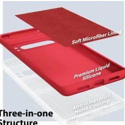 Google Pixel 8 Pro - Silikon Case mit Mikrofaser-Innenseite
