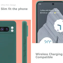 Google Pixel 8 Pro - Silikon Case mit Mikrofaser-Innenseite