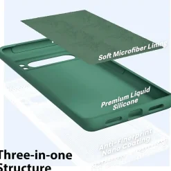 Google Pixel 8 Pro - Silikon Case mit Mikrofaser-Innenseite