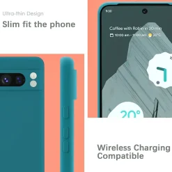 Google Pixel 8 Pro - Silikon Case mit Mikrofaser-Innenseite