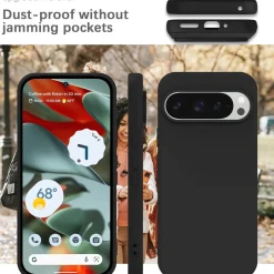 Google Pixel 9 Pro - Silikon Case mit Mikrofaser-Innenseite