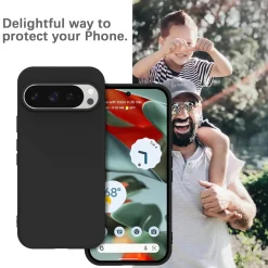 Google Pixel 9 Pro - Silikon Case mit Mikrofaser-Innenseite