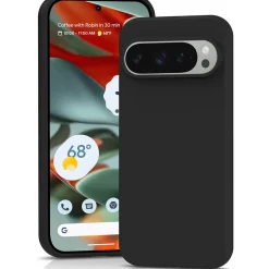 Google Pixel 9 Pro - Silikon Case mit Mikrofaser-Innenseite