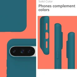 Google Pixel 9 Pro - Silikon Case mit Mikrofaser-Innenseite