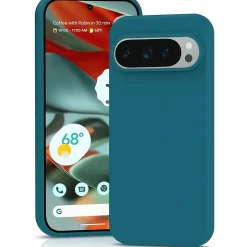 Google Pixel 9 Pro - Silikon Case mit Mikrofaser-Innenseite
