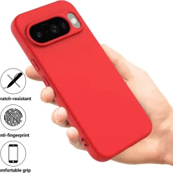Google Pixel 10 Pro - Silikon Case mit Mikrofaser-Innenseite