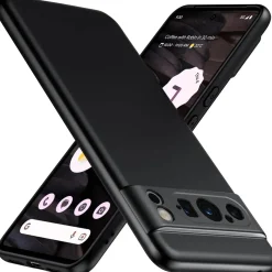 Google Pixel 8 Pro - Slim Silikon Backcover Schwarz
