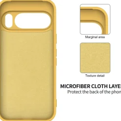 Google Pixel 10 Pro XL - Silikon Case mit Mikrofaser-Innenseite