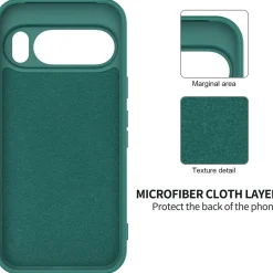 Google Pixel 10 Pro XL - Silikon Case mit Mikrofaser-Innenseite