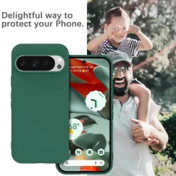 Google Pixel 9 Pro XL - Silikon Case mit Mikrofaser-Innenseite
