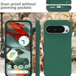 Google Pixel 9 Pro XL - Silikon Case mit Mikrofaser-Innenseite