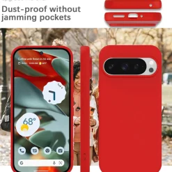 Google Pixel 9 Pro XL - Silikon Case mit Mikrofaser-Innenseite