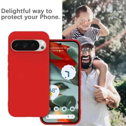 Google Pixel 9 Pro XL - Silikon Case mit Mikrofaser-Innenseite