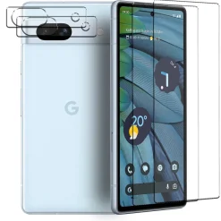 Google Pixel 7a - 9H Displayschutzfolie 2x Display & Kamera