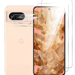 Google Pixel 8a - 9H Displayschutzfolie 2x Display & Kamera