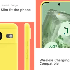 Google Pixel 8a - Silikon Case mit Mikrofaser-Innenseite