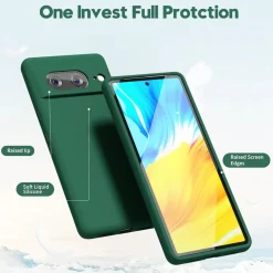 Google Pixel 8a - Silikon Case mit Mikrofaser-Innenseite