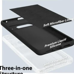 Google Pixel 8a - Silikon Case mit Mikrofaser-Innenseite