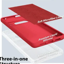 Google Pixel 8a - Silikon Case mit Mikrofaser-Innenseite