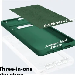 Google Pixel 8a - Silikon Case mit Mikrofaser-Innenseite