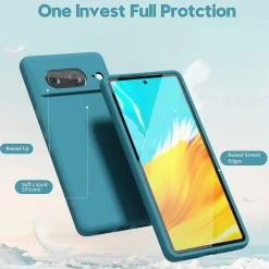 Google Pixel 8a - Silikon Case mit Mikrofaser-Innenseite